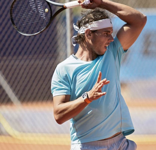 Rafael Nadal portant sa Richard Mille Rafael Nadal portant sa Richard Mille