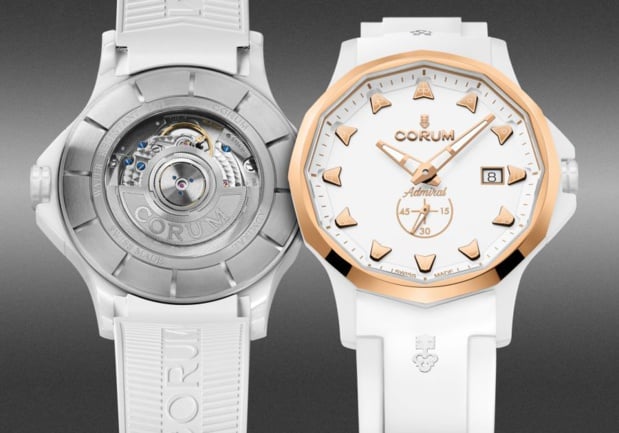 Corum : deux Admiral 42 dotées de boitiers en céramique noire ou blanche Corum : deux Admiral 42 dotées de boitiers en céramique noire ou blanche
