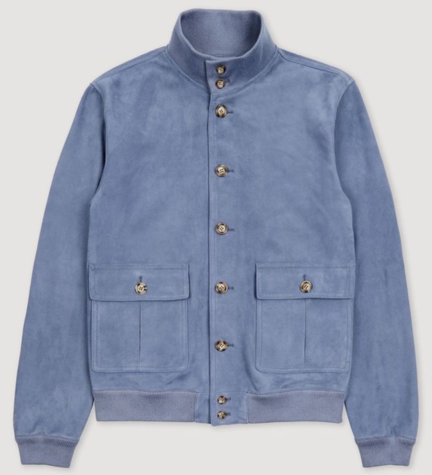 Le Valstarino de la maison milanaise Valstar : le blouson en daim par excellence !