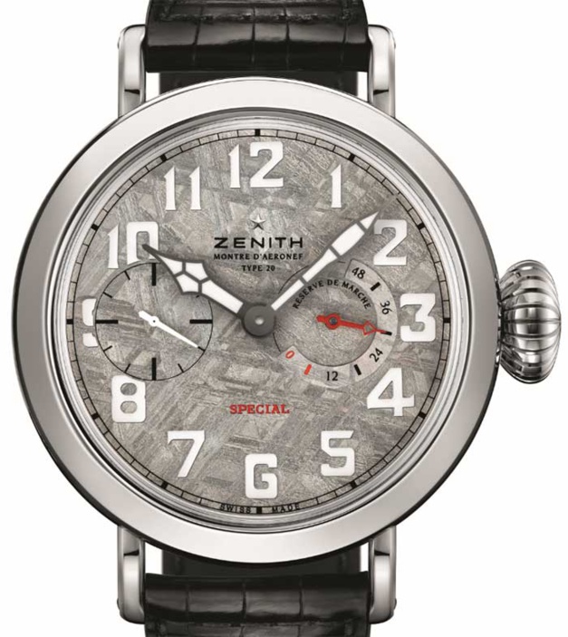 Zenith Pilot Type 20 Hommage à Louis Blériot, cadran météorite Zenith Pilot Type 20 Hommage à Louis Blériot, cadran météorite