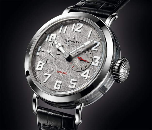 Zenith Pilot Type 20 Hommage à Louis Blériot, cadran météorite Zenith Pilot Type 20 Hommage à Louis Blériot, cadran météorite