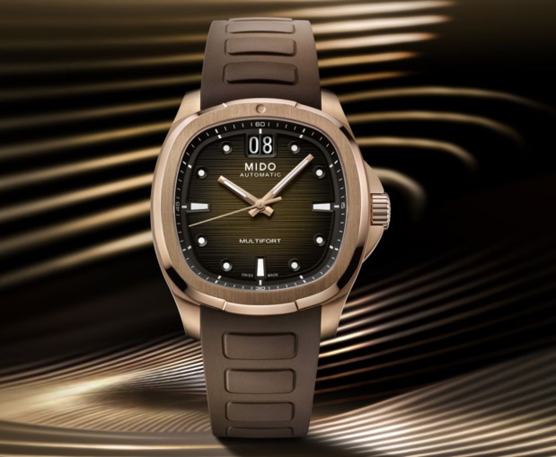 Mido Multifort TV Big Date : une version chic avec boitier en PVD or rose