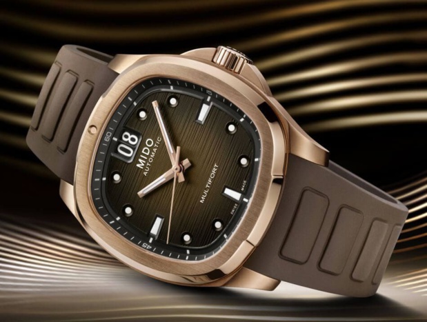 Mido Multifort TV Big Date : une version chic avec boitier en PVD or rose