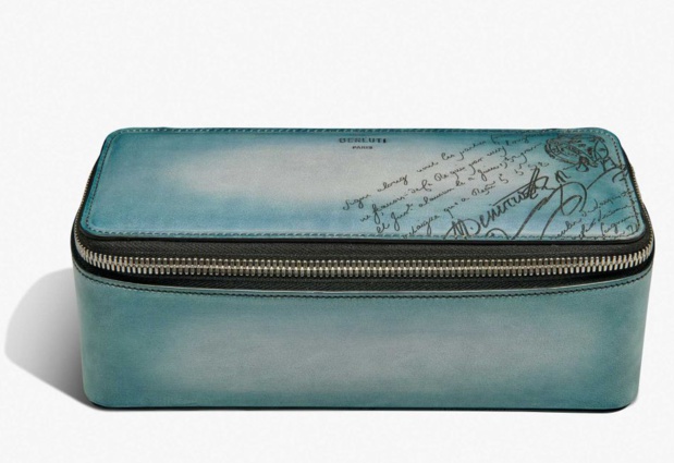 Berluti : étui "trois montres" en cuir Scritto Berluti : étui "trois montres" en cuir Scritto