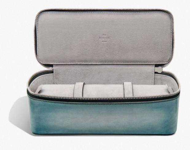 Berluti : étui "trois montres" en cuir Scritto Berluti : étui "trois montres" en cuir Scritto