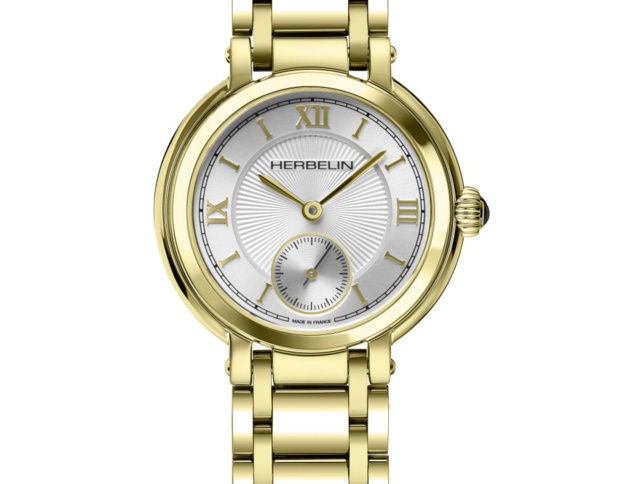 Herbelin Galet en PVD or jaune : montre-bijou Herbelin Galet en PVD or jaune : montre-bijou