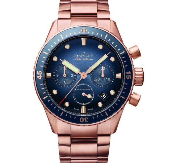 Blancpain : la Bathyscaphe arrive en deux nouvelles versions entièrement en or rouge