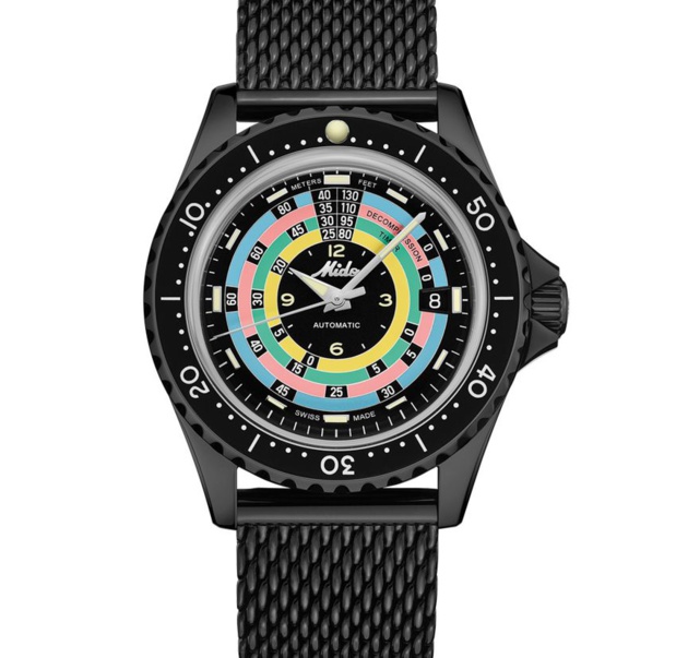 Mido Ocean Star Décompression Timer 1961 : édition limitée à 1961 exemplaires en PVD noir Mido Ocean Star Décompression Timer 1961 : édition limitée à 1961 exemplaires en PVD noir