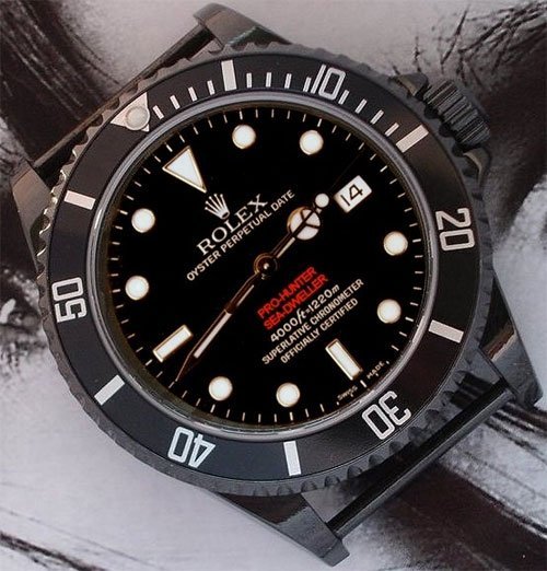 Rolex Seadweller recouverte de PVD noir par BJSonline Rolex Seadweller recouverte de PVD noir par BJSonline