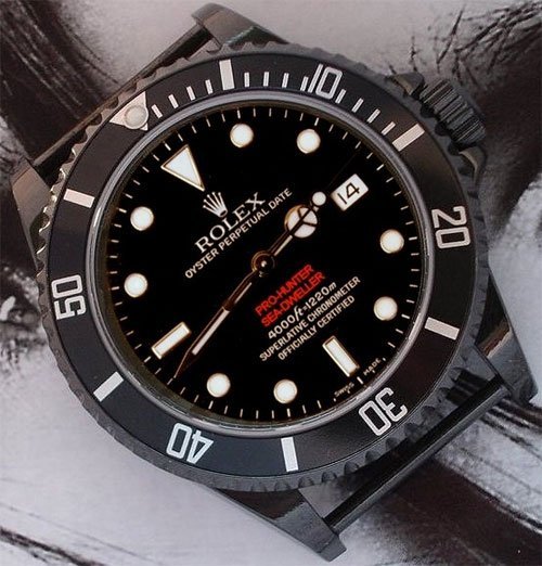 Rolex Seadweller recouverte de PVD noir par BJSonline