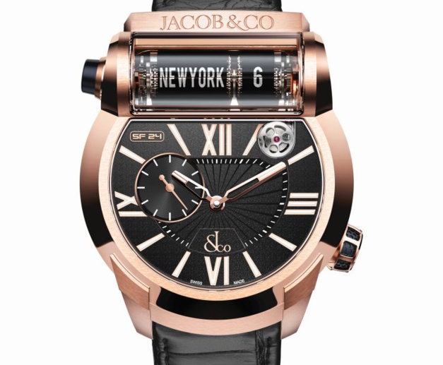 Jacob & Co Epic SF24 : ambiance d'aéroport pour montre voyageuse