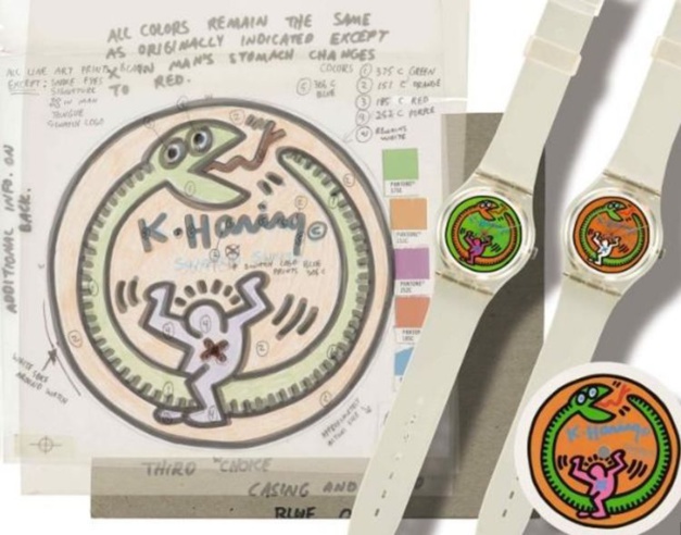 Croquis de la Swatch Keith Haring Croquis de la Swatch Keith Haring