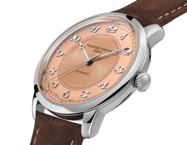 Frédérique Constant Classics Première : un cadran saumon inédit exclusivement pour l'Europe Frédérique Constant Classics Première : un cadran saumon inédit exclusivement pour l'Europe