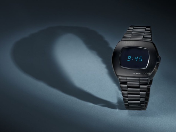 Hamilton PSR : une version en PVD noir brossé avec affichage bleu Hamilton PSR : une version en PVD noir brossé avec affichage bleu
