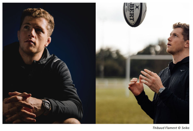 Le joueur de rugby Thibaut Flament, ambassadeur Seiko France Le joueur de rugby Thibaut Flament, ambassadeur Seiko France