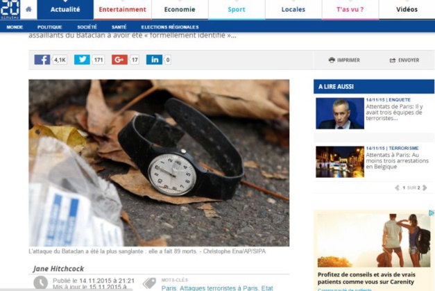 Paris, 13 novembre 2015, le temps s'est arrêté