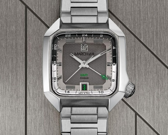 AM2 Slim GMT Titane : le Millésime Mars 2025 de March LAB AM2 Slim GMT Titane : le Millésime Mars 2025 de March LAB