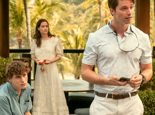 Patrick Schwarzenegger on 'The White Lotus'. Photo: Fabio Lovino/HBO Patrick Schwarzenegger on 'The White Lotus'. Photo: Fabio Lovino/HBO