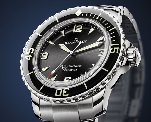 La Blancpain Fifty Fathoms 42 mm passe à l'acier poli La Blancpain Fifty Fathoms 42 mm passe à l'acier poli