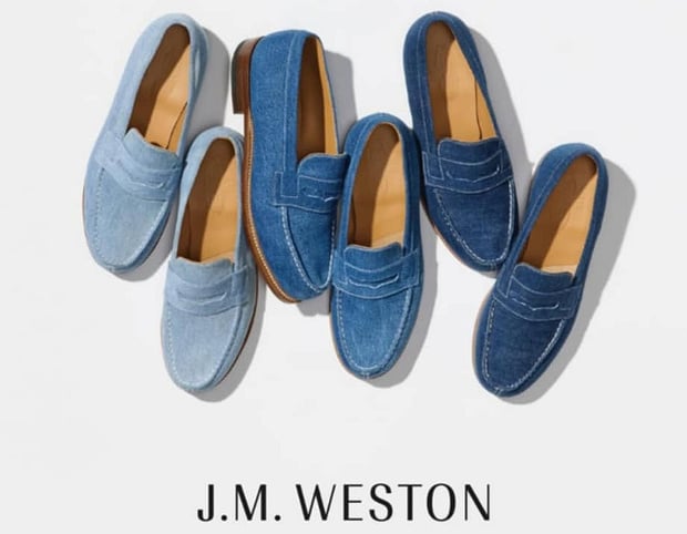 JM Weston lance son mocassin 180 en version denim JM Weston lance son mocassin 180 en version denim