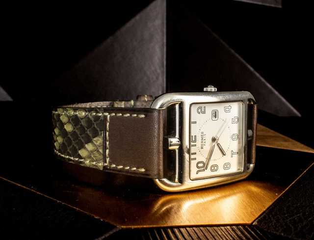 Tandem : le bracelet bi-matière et bicolore en python et cuir de chez ABP Concept Tandem : le bracelet bi-matière et bicolore en python et cuir de chez ABP Concept