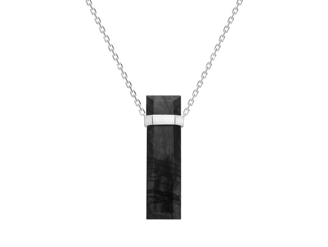Maison Heavenly : le collier Meteor en platine et pierre ornementale