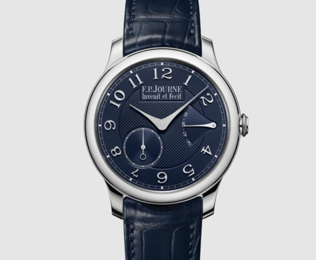 2025 : F.P.Journe célèbre les vingt ans du Chronomètre Souverain avec un cadran en argent guilloché bleu