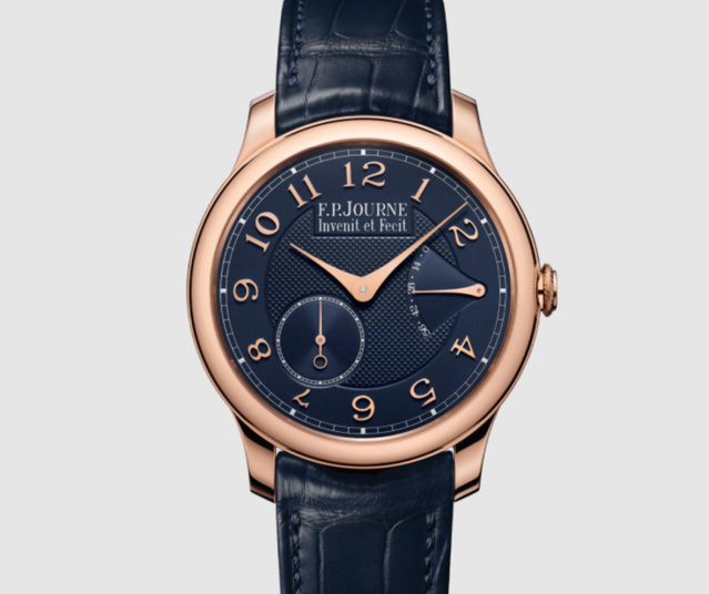2025 : F.P.Journe célèbre les vingt ans du Chronomètre Souverain avec un cadran en argent guilloché bleu