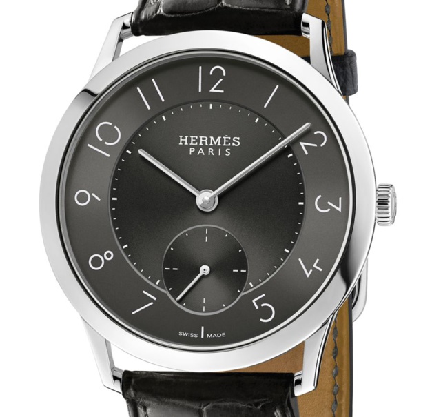 Slim d'Hermès acier cadran ardoise