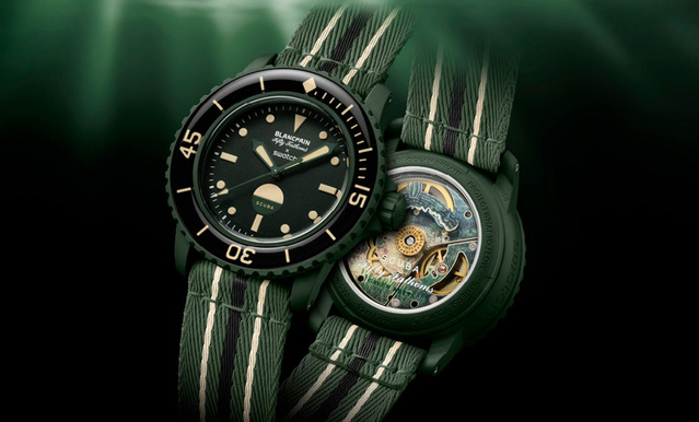 Blancpain x Swatch Scuba Fifty Fathoms Green Abyss : avec "Mil-Spec"