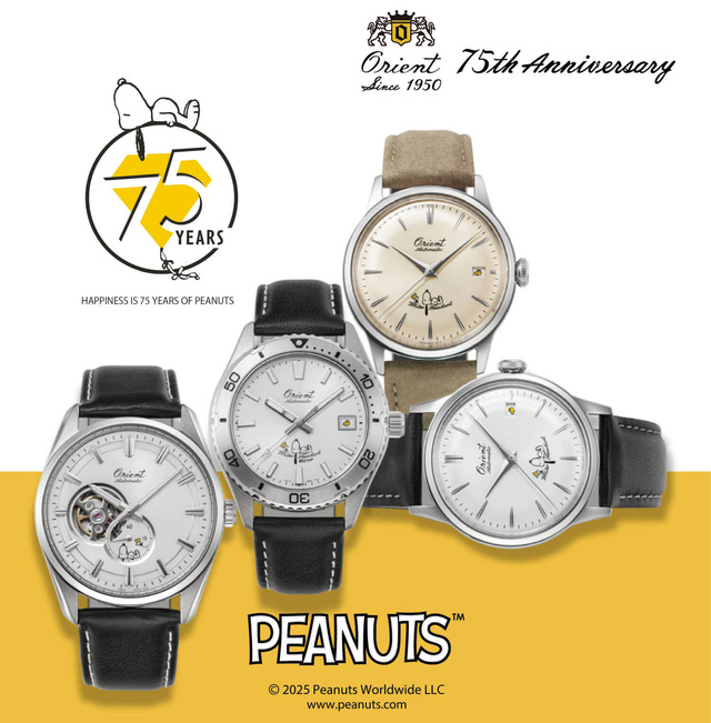 Orient Bambino 38 : une première collab' avec Snoopy
