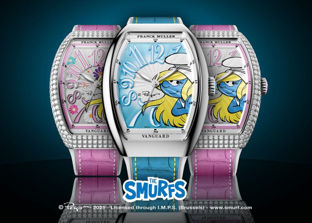 Franck Muller Vanguard Smurfette : une Schtroumpfette au poignet Franck Muller Vanguard Smurfette : une Schtroumpfette au poignet