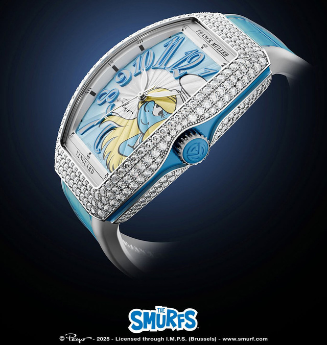 Franck Muller Vanguard Smurfette : une Schtroumpfette au poignet Franck Muller Vanguard Smurfette : une Schtroumpfette au poignet