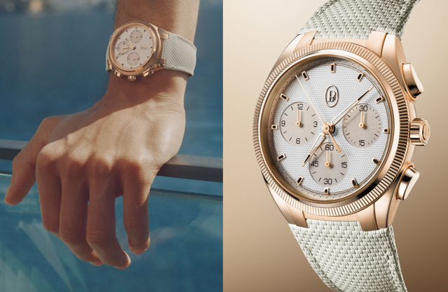 Tonda PF Sport Chronographe or rose "sandstone" : l'été en pente douce