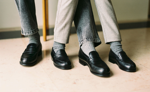 JM Weston et Bonpoint réinventent le fameux mocassion 180 en version enfants JM Weston et Bonpoint réinventent le fameux mocassion 180 en version enfants