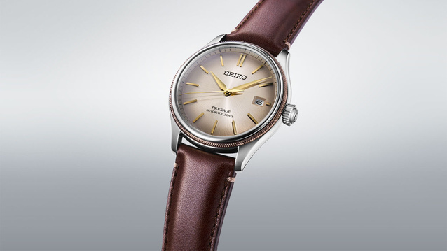Seiko : un bracelet en cuir upcyclé inspiré des mocassins Regal