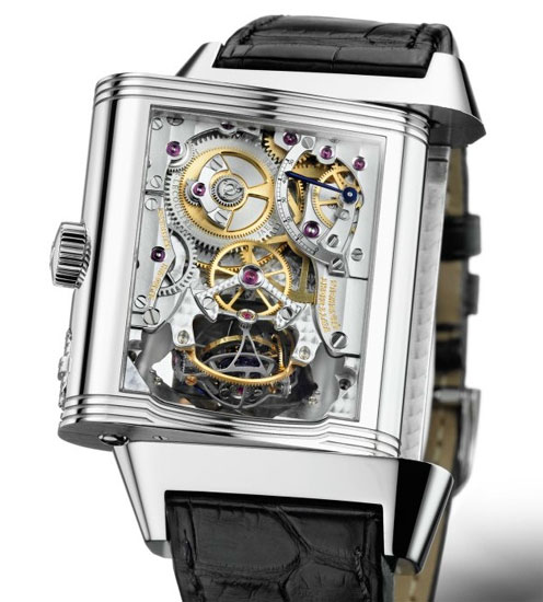 Reverso Gyrotourbillon 2 : le tourbillon sphérique s’installe dans le fameux boîtier pivotant Reverso Gyrotourbillon 2 : le tourbillon sphérique s’installe dans le fameux boîtier pivotant