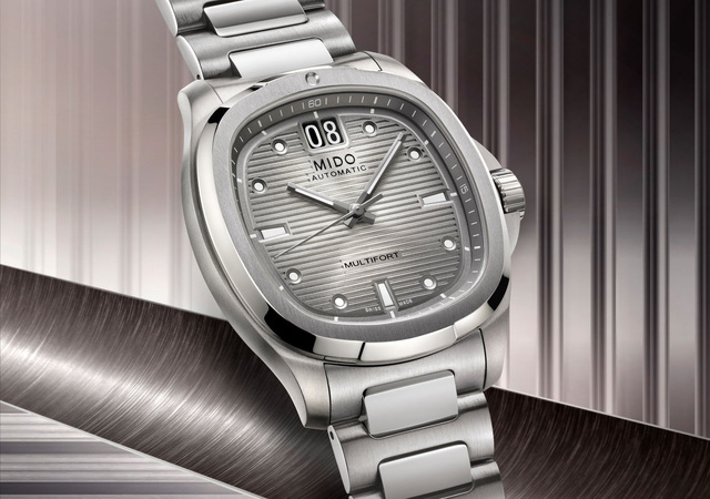Mido Multifort TV Big Date : allure monochrome pour version titane Mido Multifort TV Big Date : allure monochrome pour version titane
