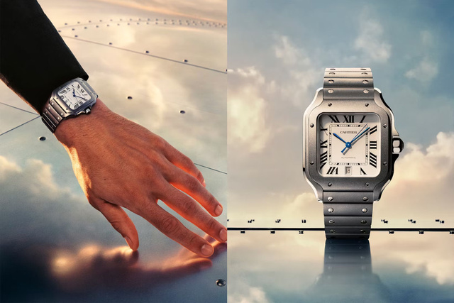 Cartier : la Santos se fait ultra-légère en version titane mat