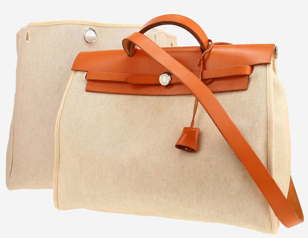 Le Herbag d'Hermès ou le "Kelly sportif" en cuir et toile modulaire