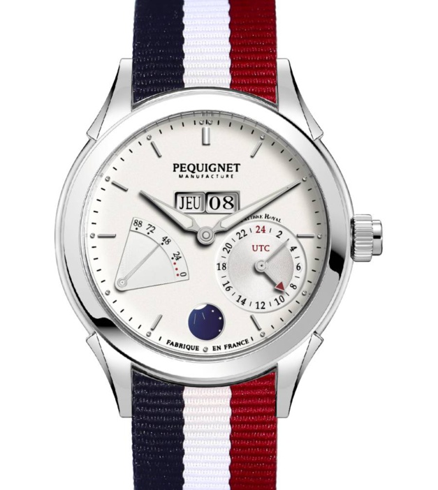 Pequignet : un Nato bleu blanc rouge pour sa rue Royal GMT Pequignet : un Nato bleu blanc rouge pour sa rue Royal GMT