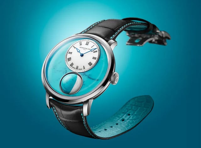 Arnold & Son Luna Magna Steel Turquoise Edition : pour le marché américain Arnold & Son Luna Magna Steel Turquoise Edition : pour le marché américain