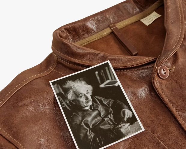 Réédition du célèbre blouson Menlo Cossack en cuir d'Albert Einstein par Levi's