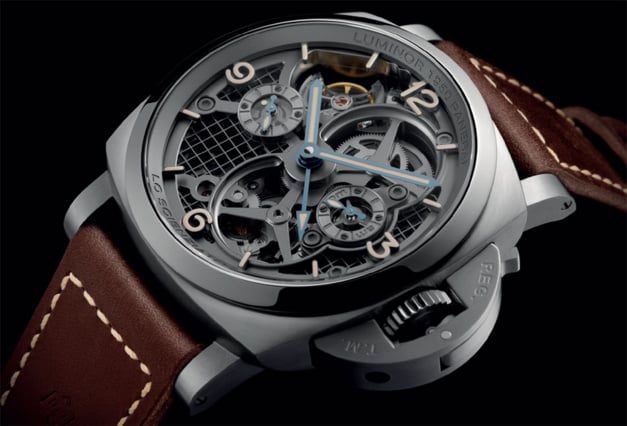 Panerai Luminor Lo Scienziato Tourbillon GMT Titane : 150 ex Panerai Luminor Lo Scienziato Tourbillon GMT Titane : 150 ex