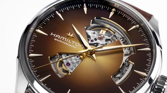 Hamilton Jazzmaster Open Heart : le temps à coeur ouvert en 36 mm Hamilton Jazzmaster Open Heart : le temps à coeur ouvert en 36 mm