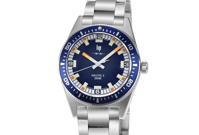LIP enrichit sa collection Nautic 3 avec trois nouvelles références à quartz à "seconde fluide" LIP enrichit sa collection Nautic 3 avec trois nouvelles références à quartz à "seconde fluide"