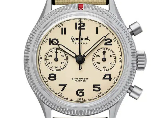 Hanhart 417 Ti Desert Dial : un chono flyback de légende en titane au style militaire revisté