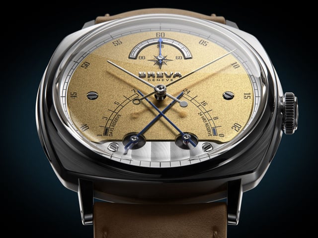 Breva Genève : Segreto di Lario Meridian Gold avec cadran en "or poudré" Breva Genève : Segreto di Lario Meridian Gold avec cadran en "or poudré"