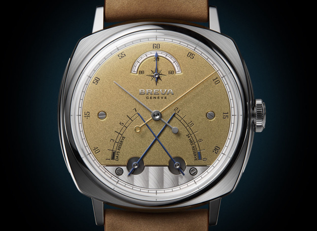Breva Genève : Segreto di Lario Meridian Gold avec cadran en "or poudré" Breva Genève : Segreto di Lario Meridian Gold avec cadran en "or poudré"