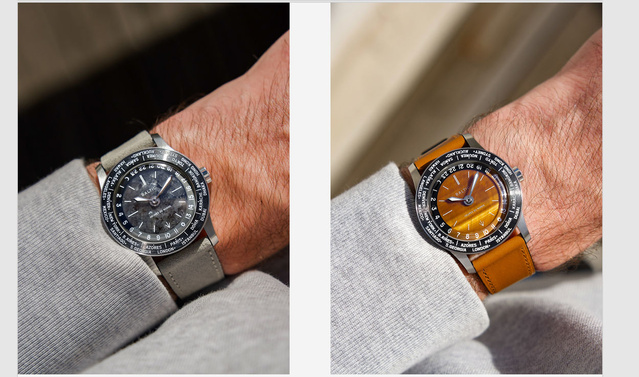 Baltic Heures du monde : quand la fonction worldtimer s'associe aux pierres dures